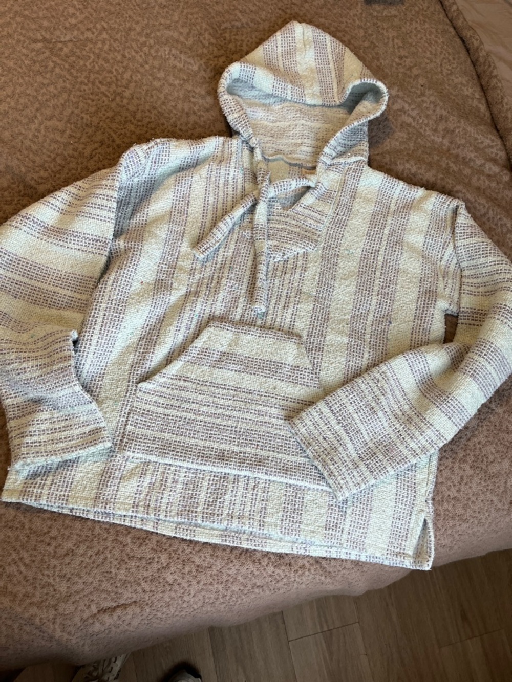 Authentic Mexican Baja Hoodie Surfer Poncho